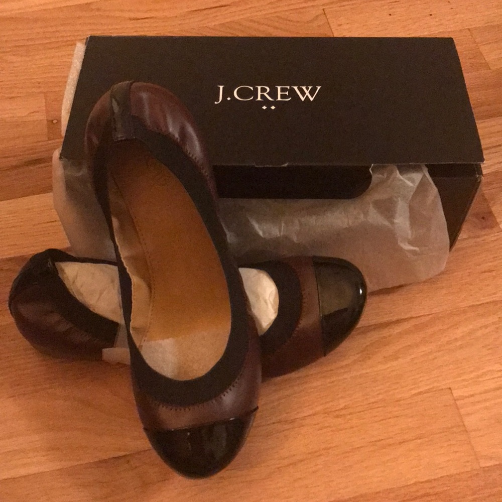 NIB J. Crew Marley Ballet flats in Cabernet